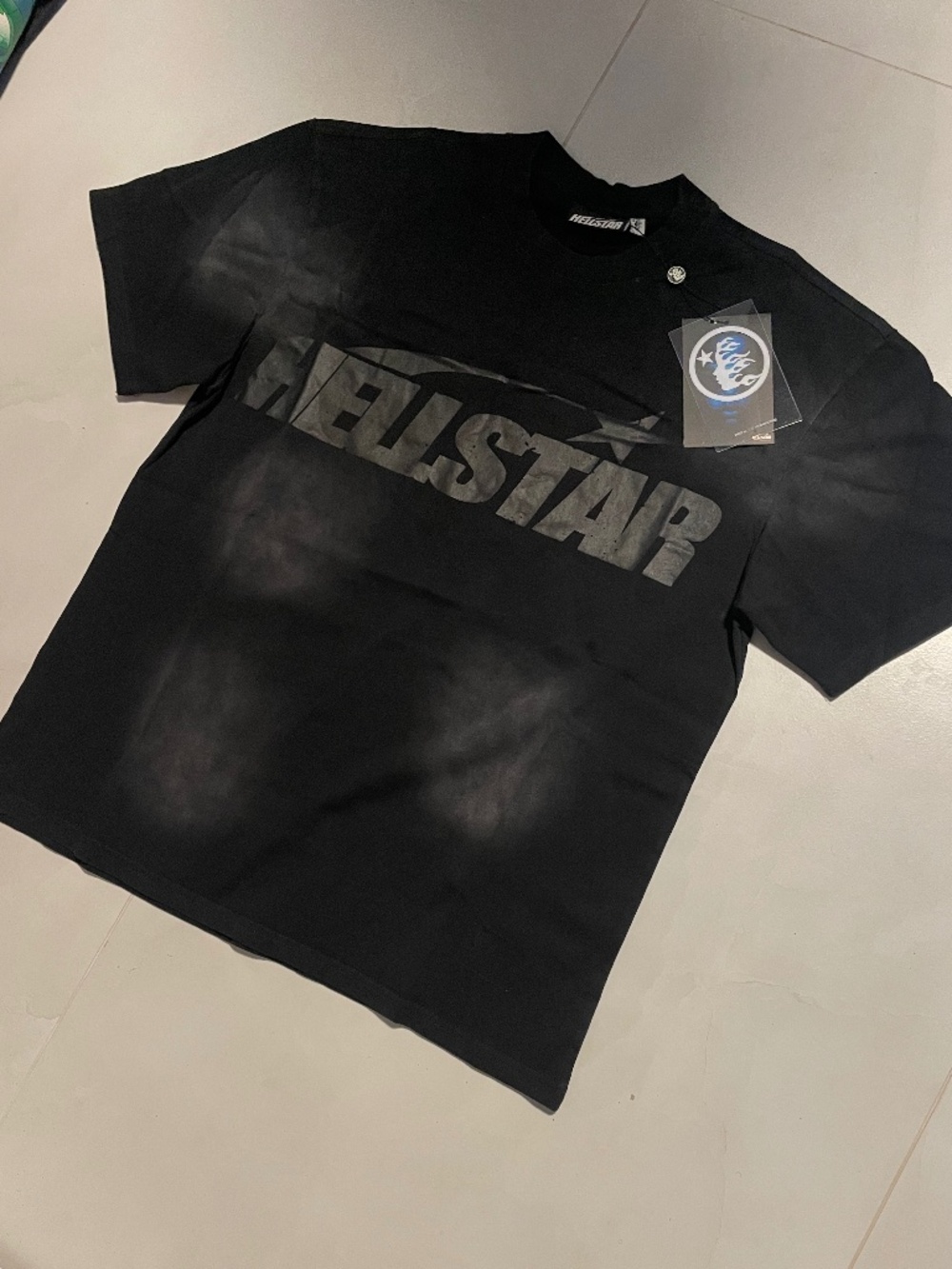 Hellstar Black Tonal Logo Graphic T-Shirt | Streetwear Oversized Tee